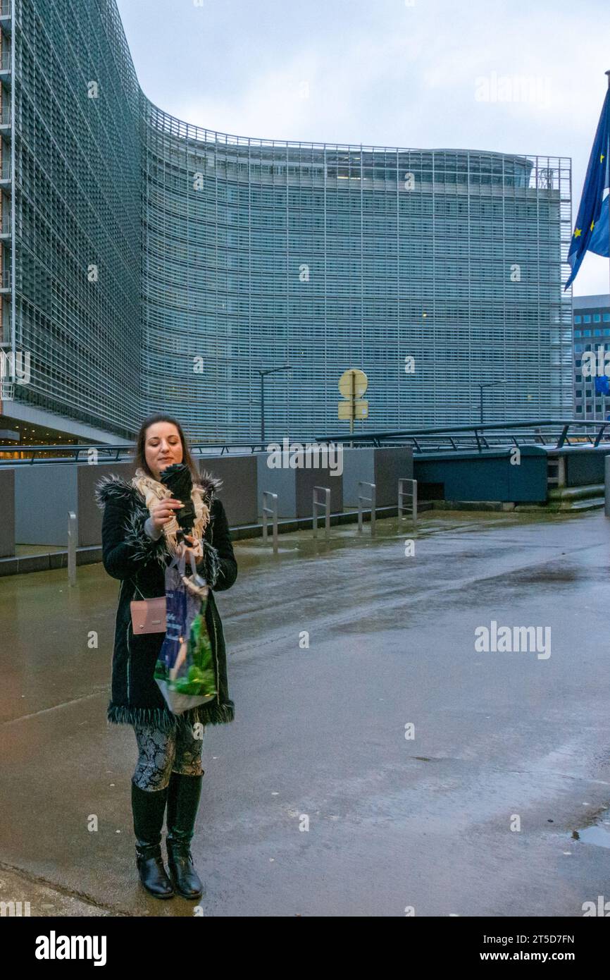 Brüssel Stadt ist die Hauptstadt Belgiens für Ferien das ganze Jahr über, mit vielen antiken Denkmälern und ausgezeichnetem Klima, Brüssel Stadt, Belgien, 02-10- Stockfoto