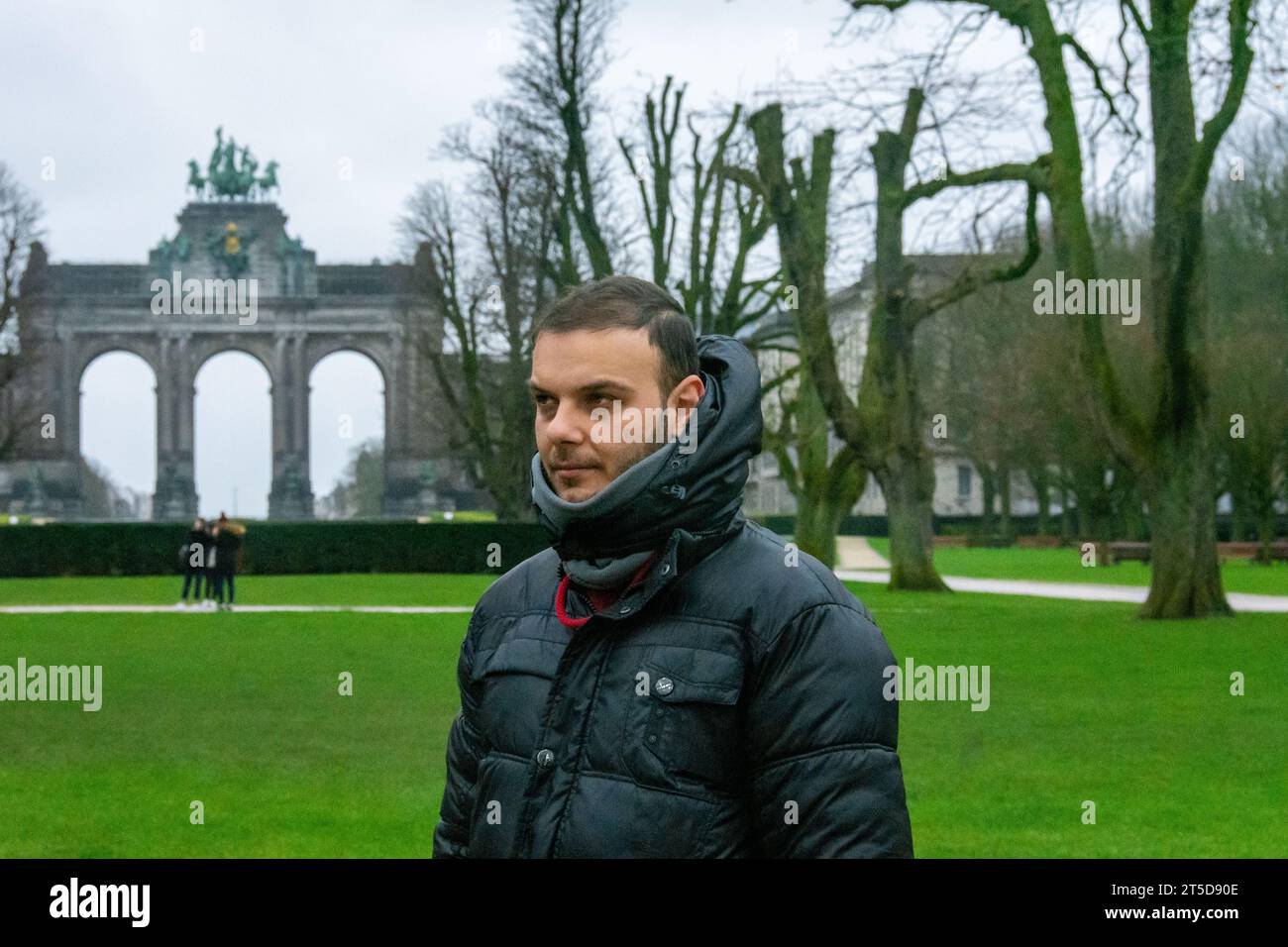 Brüssel Stadt ist die Hauptstadt Belgiens für Ferien das ganze Jahr über, mit vielen antiken Denkmälern und ausgezeichnetem Klima, Brüssel Stadt, Belgien, 02-10- Stockfoto