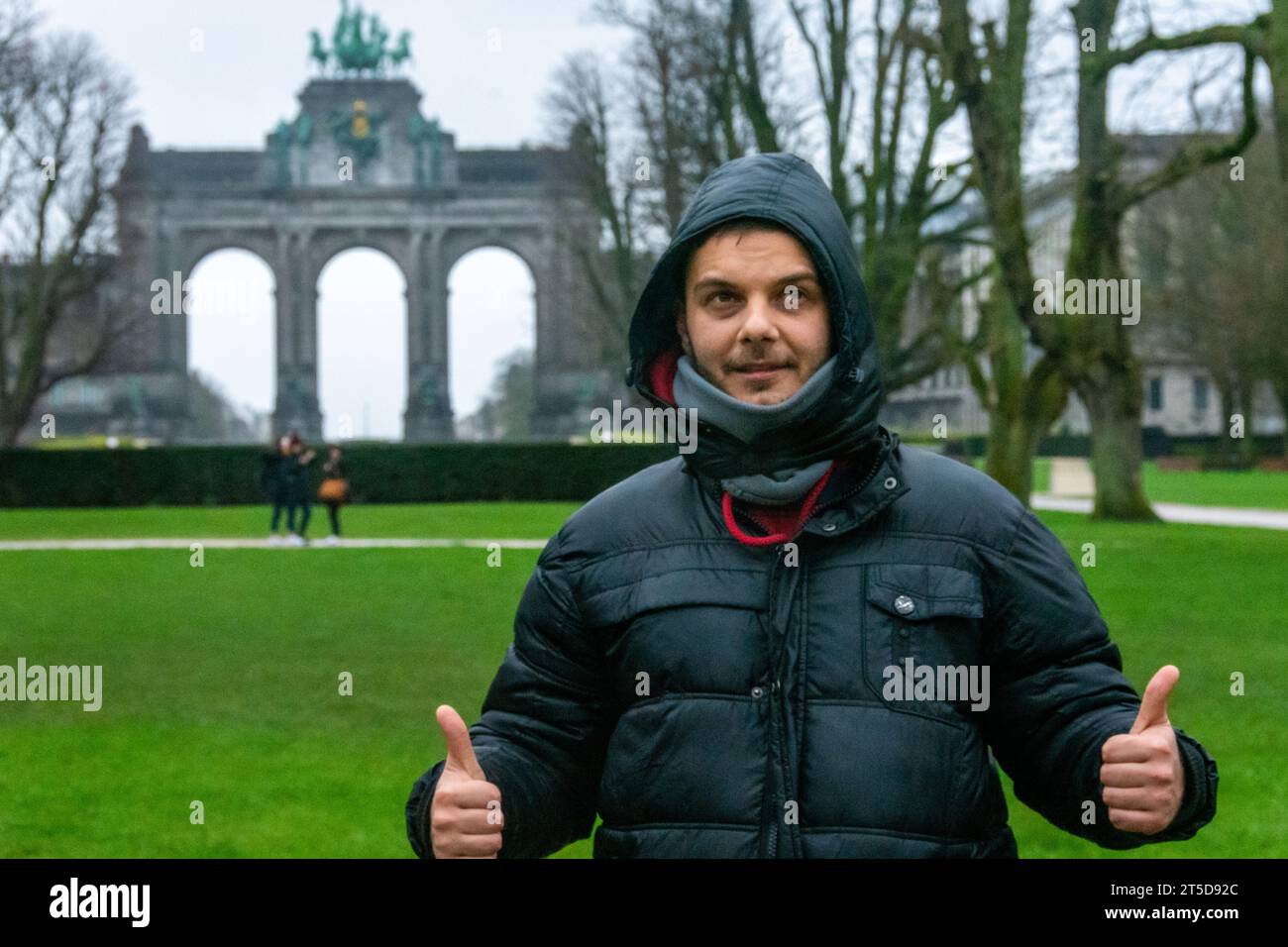 Brüssel Stadt ist die Hauptstadt Belgiens für Ferien das ganze Jahr über, mit vielen antiken Denkmälern und ausgezeichnetem Klima, Brüssel Stadt, Belgien, 02-10- Stockfoto