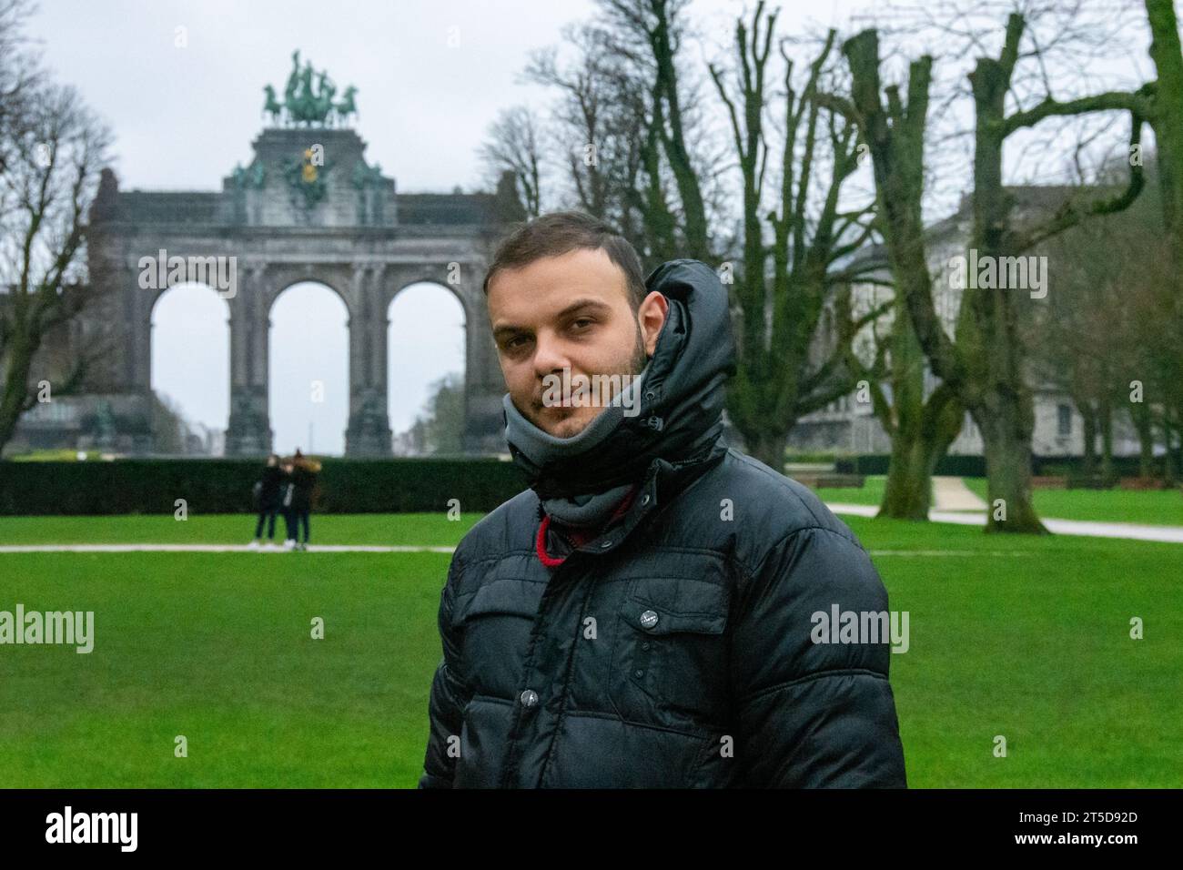 Brüssel Stadt ist die Hauptstadt Belgiens für Ferien das ganze Jahr über, mit vielen antiken Denkmälern und ausgezeichnetem Klima, Brüssel Stadt, Belgien, 02-10- Stockfoto