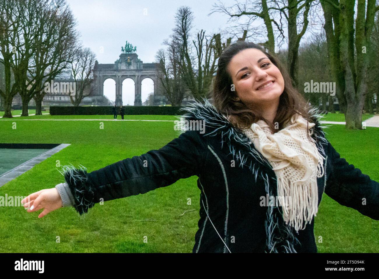 Brüssel Stadt ist die Hauptstadt Belgiens für Ferien das ganze Jahr über, mit vielen antiken Denkmälern und ausgezeichnetem Klima, Brüssel Stadt, Belgien, 02-10- Stockfoto