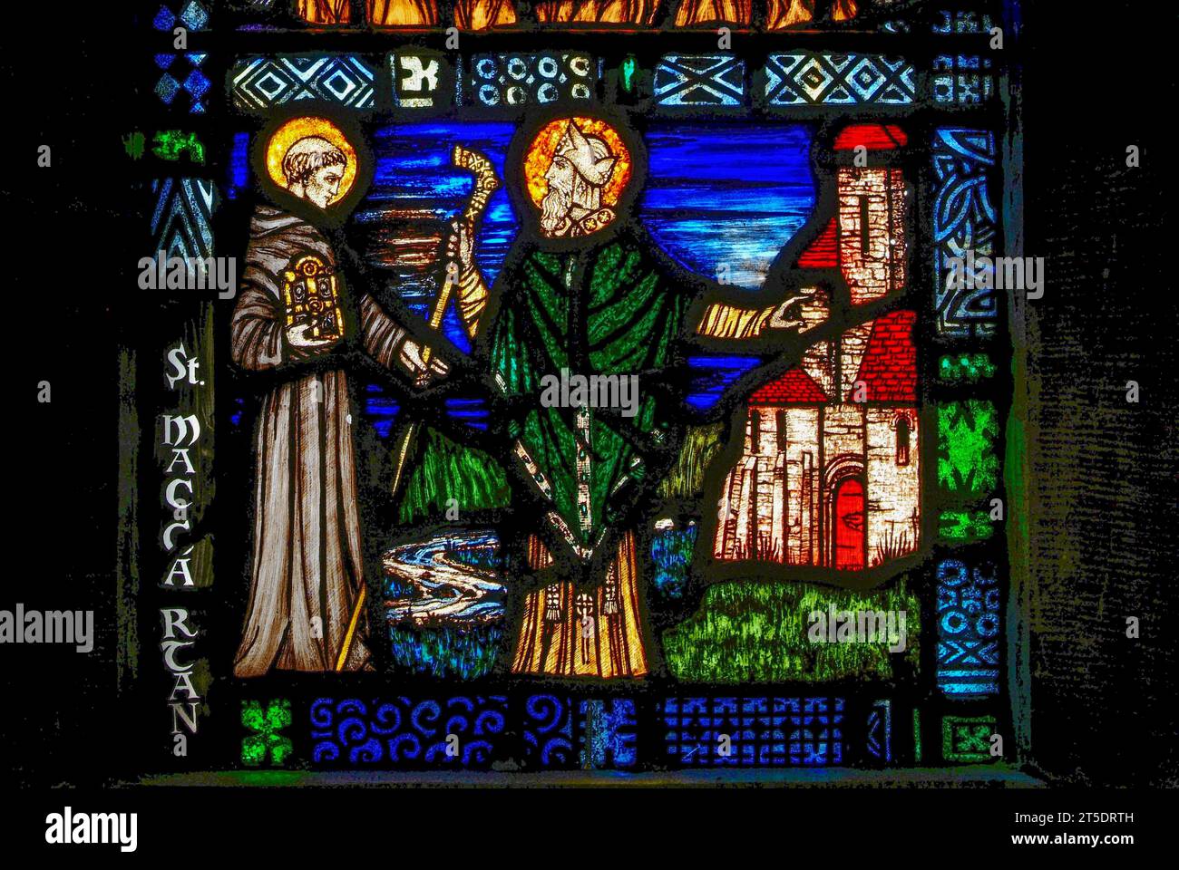 Harry Clarke Glasfenster St. Josephs Church Carrickmacros, County Monaghan, Irland Stockfoto