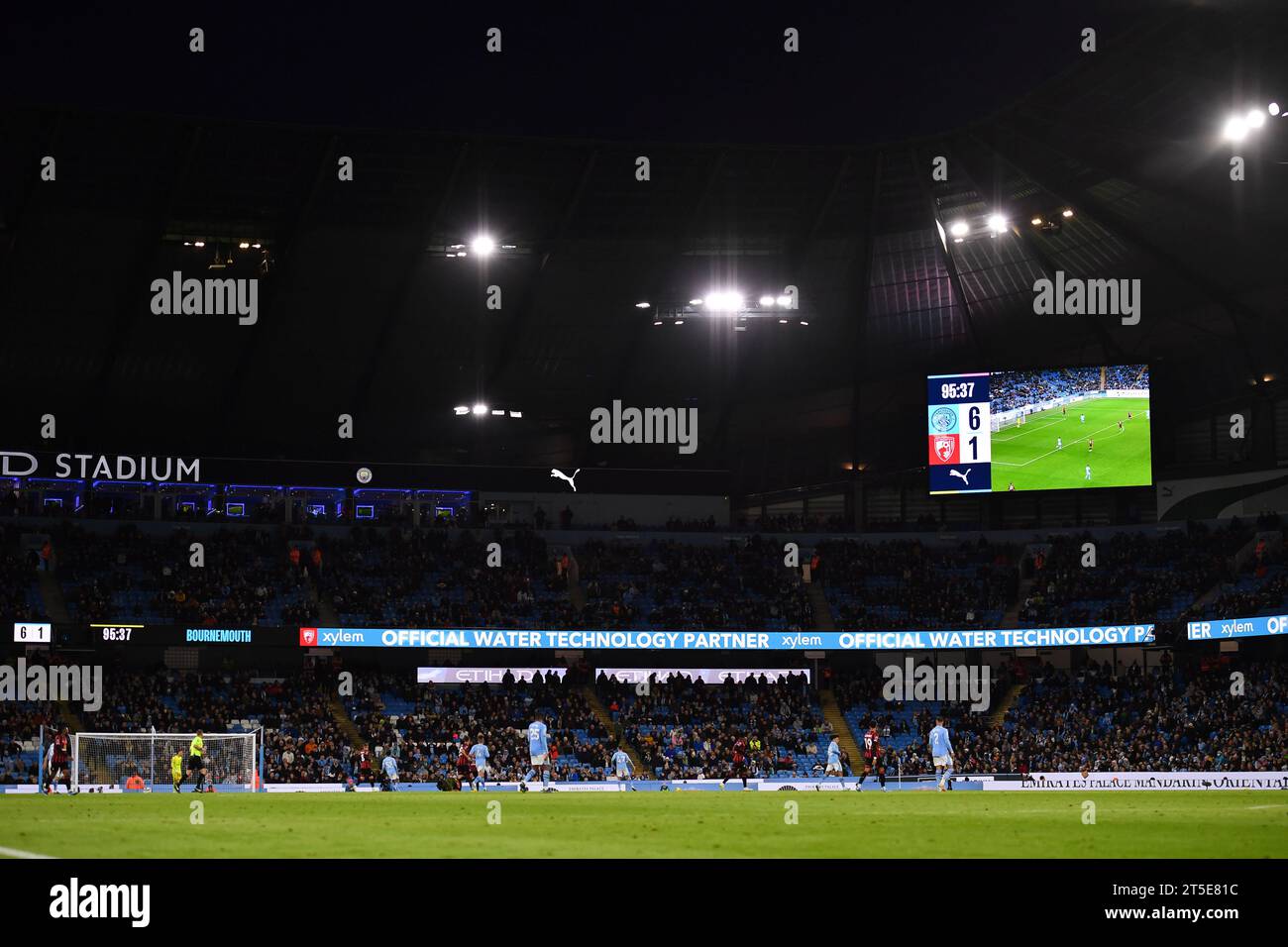MANCHESTER, GROSSBRITANNIEN. November 2023. Allgemeiner Blick in das Etihad Stadium während des Premier League-Spiels im Etihad Stadium, MANCHESTER. Der Bildnachweis sollte lauten: Gary Oakley/Sportimage Credit: Sportimage Ltd/Alamy Live News Stockfoto
