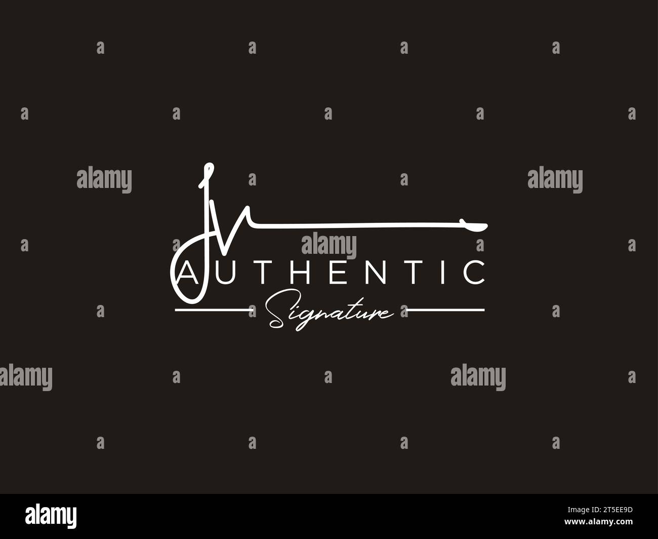 Vektor für die Vorlage für das JV-Signature-Logo. Stock Vektor