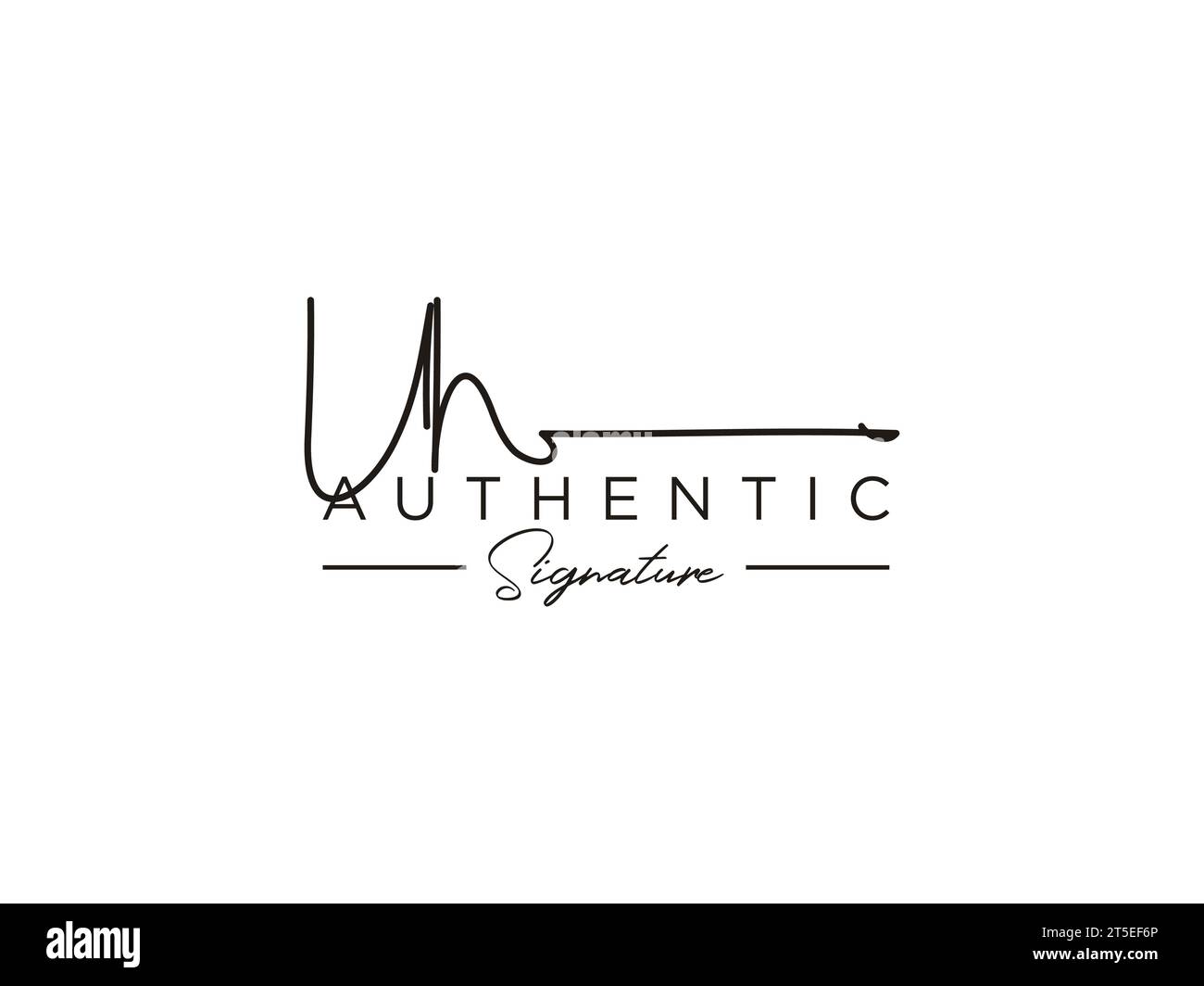 UHSignature Logo Template Vektor. Stock Vektor