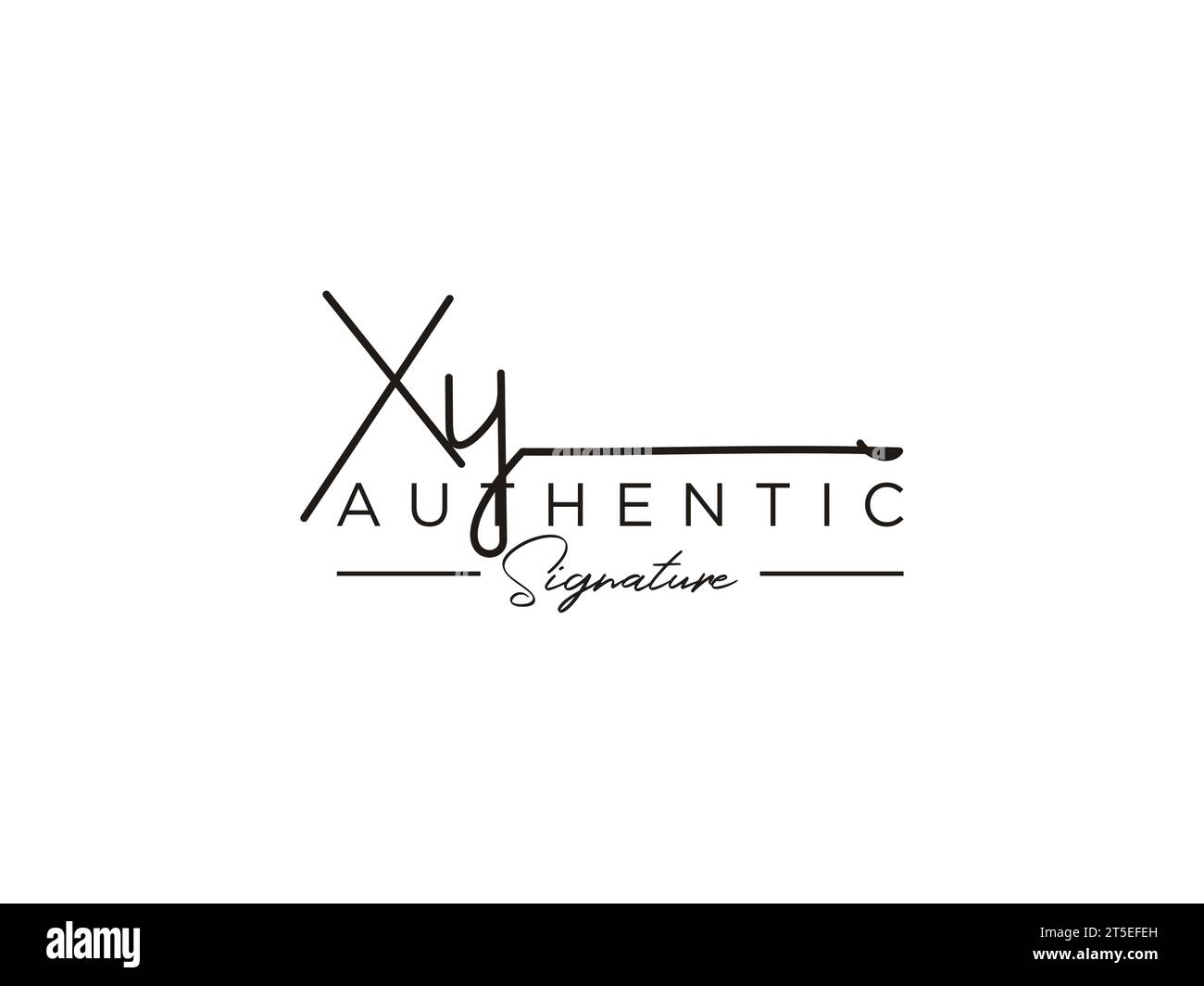Vektor der XY-Signatur-Logo-Vorlage. Stock Vektor