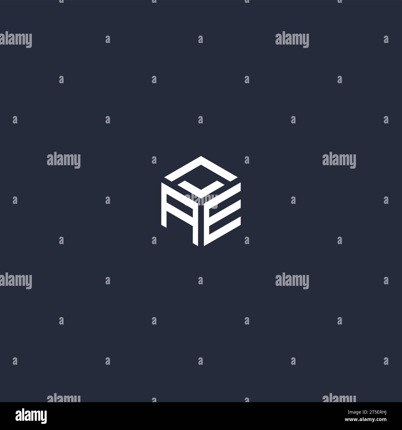 AE Initial Hexagon Logo Design Inspiration Stock Vektor