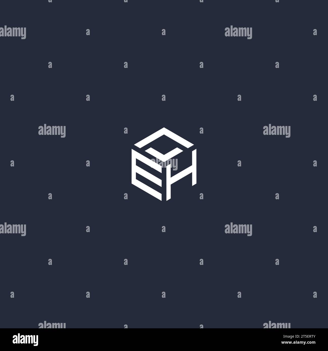 EH Initial Hexagon Logo Design Inspiration Stock Vektor