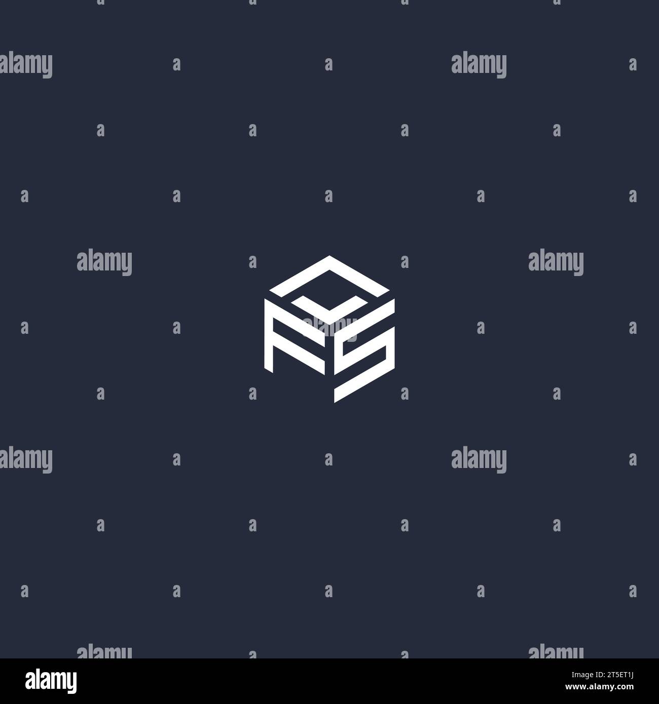 FS Initial Hexagon-Logo-Inspiration Stock Vektor