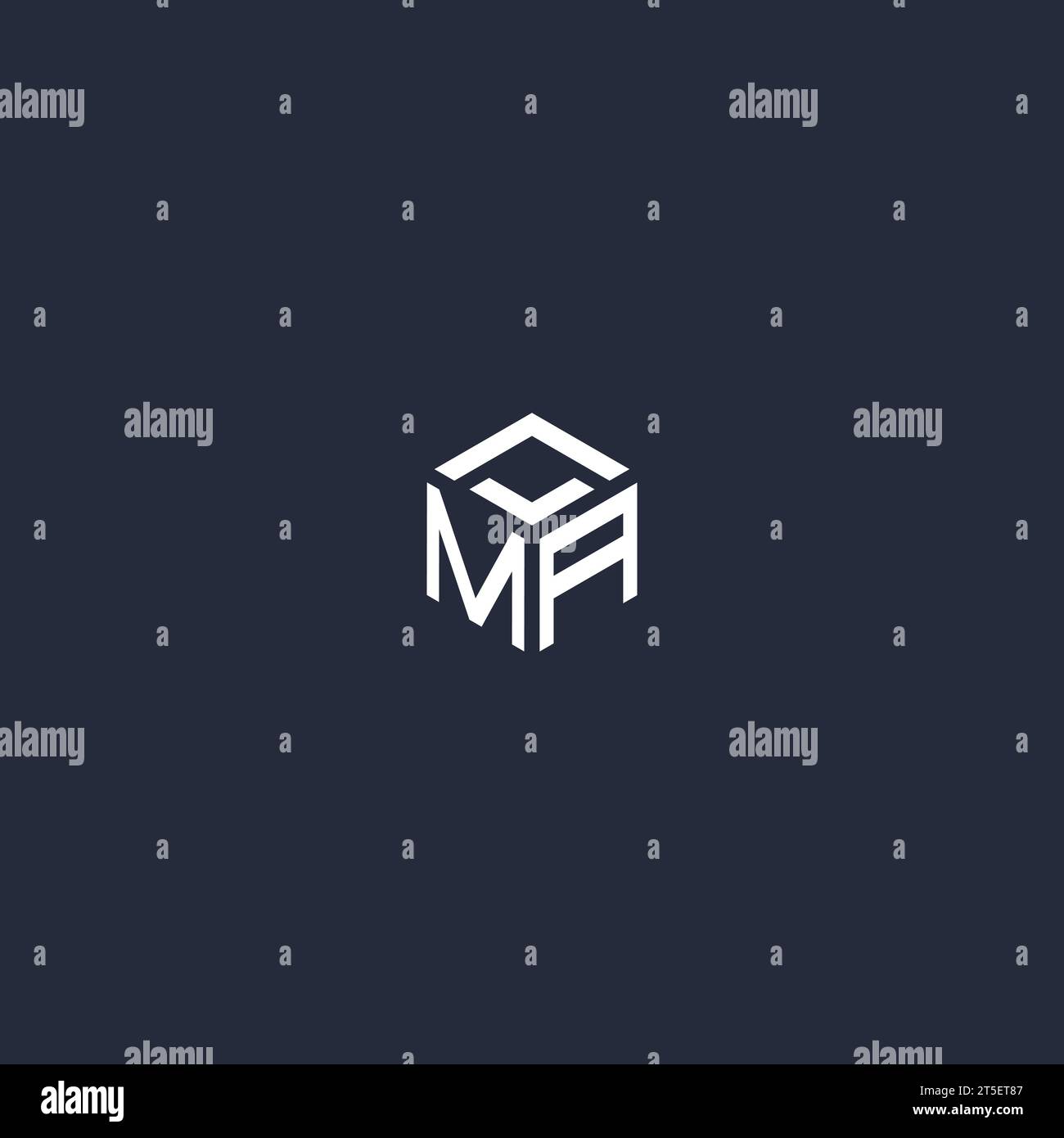MA Initial Hexagon Logo Design Inspiration Stock Vektor