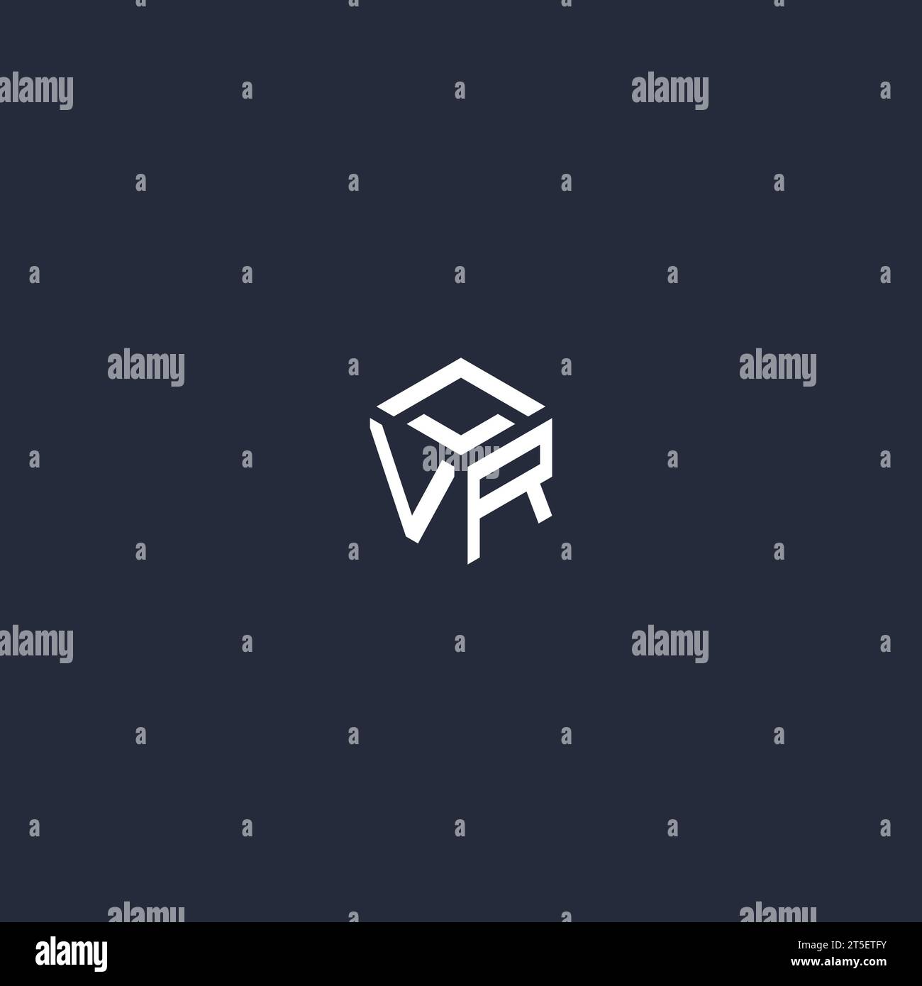 VR-Inspiration für das ursprüngliche sechseckige Logo Stock Vektor