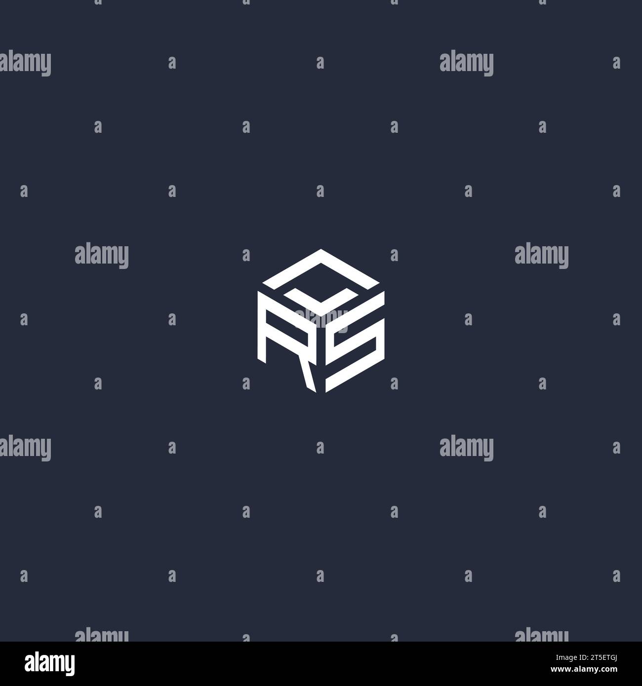 Inspiration für das ursprüngliche sechseckige Logo von RS Stock Vektor