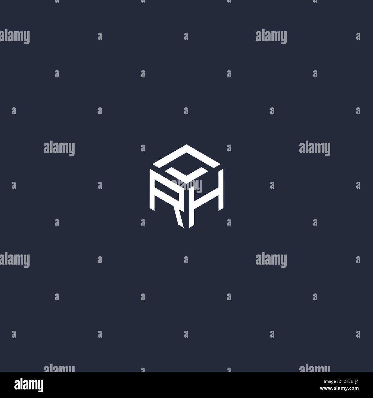 Inspiration für das ursprüngliche sechseckige Logo rechts Stock Vektor