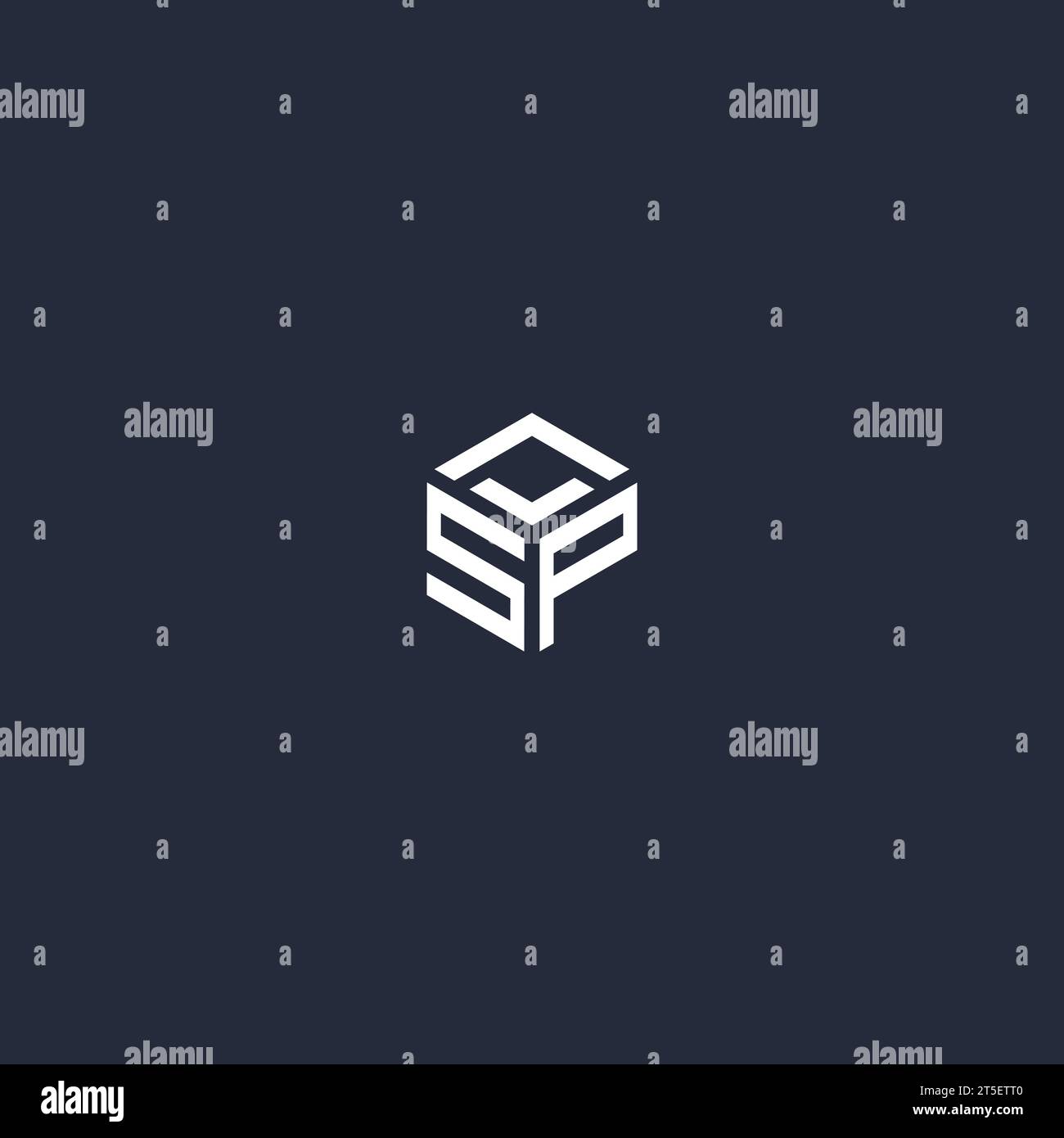 SP Initial Hexagon Logo Inspiration Stock Vektor