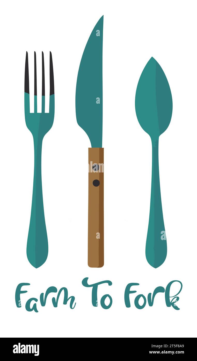 Farm To Fork Vector Illustration - Umweltnahrung Stock Vektor