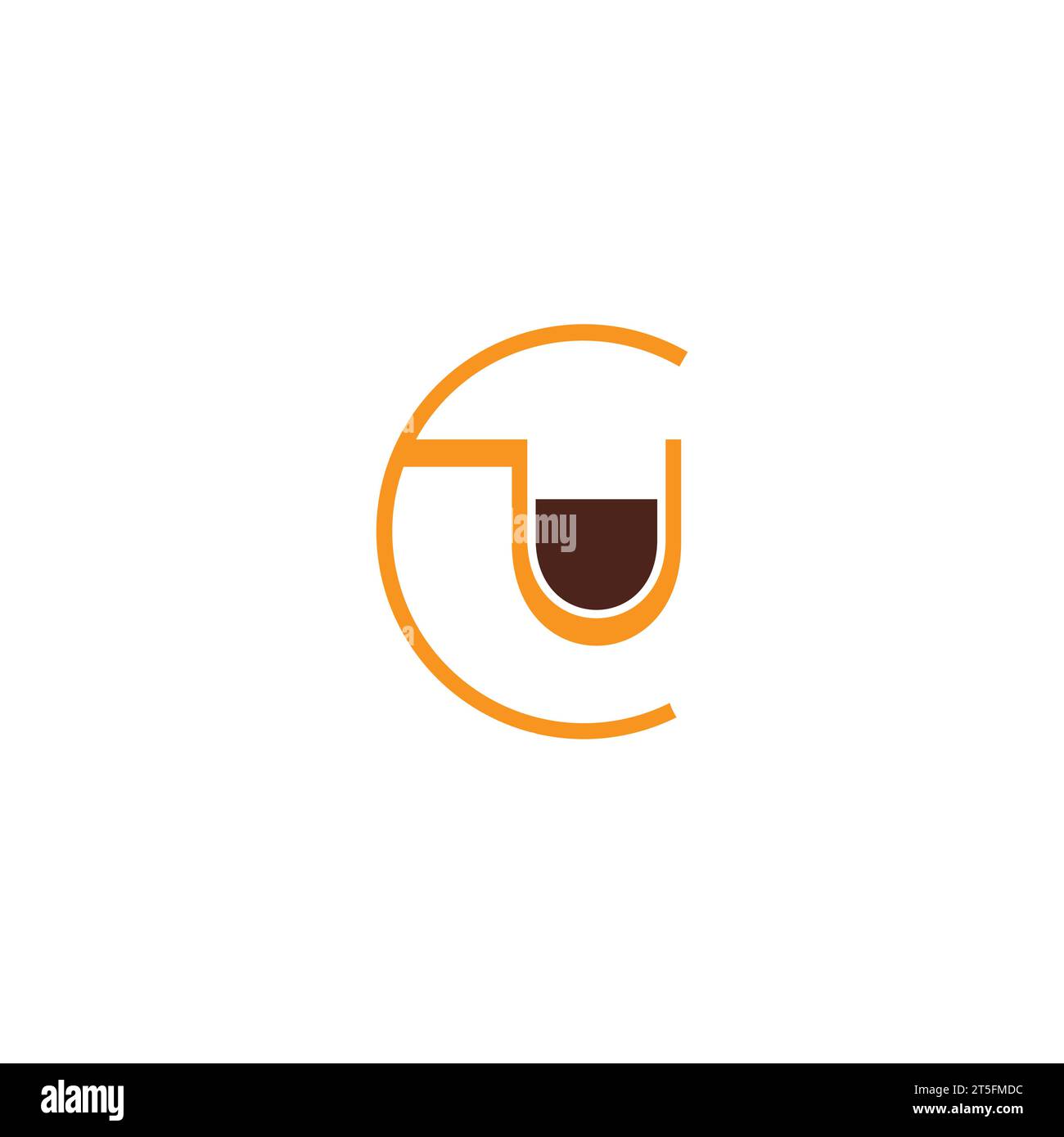 Buchstabe c Kaffeepadmaschine Tasse Symbol Vektor Stock Vektor