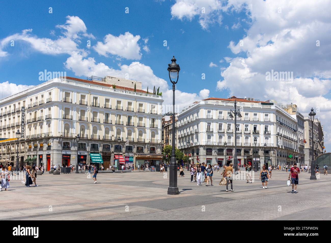 Puerta del Sol, Centro, Madrid, Königreich Spanien Stockfoto