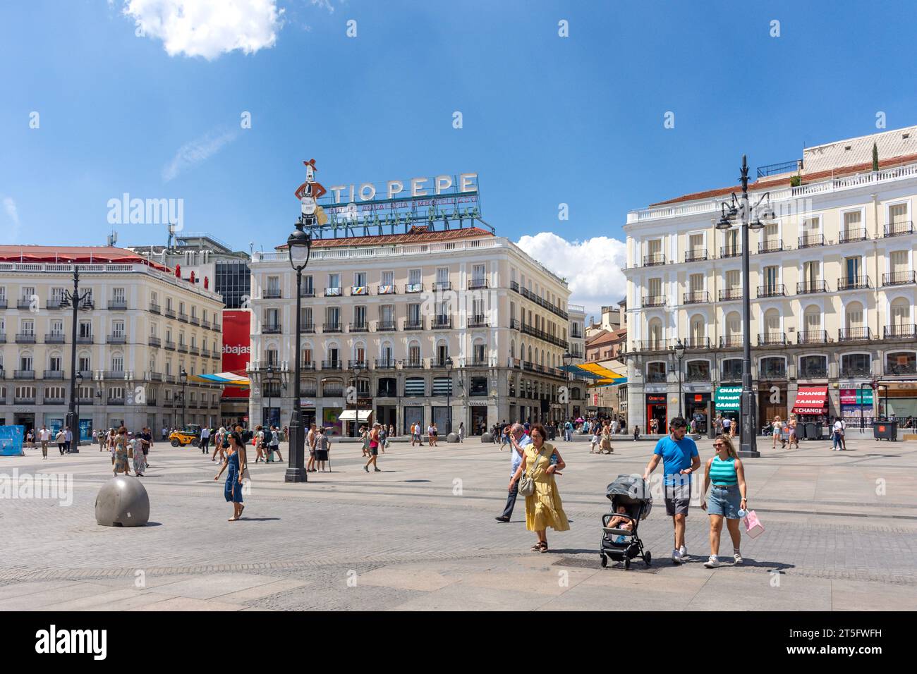 Puerta del Sol, Centro, Madrid, Königreich Spanien Stockfoto