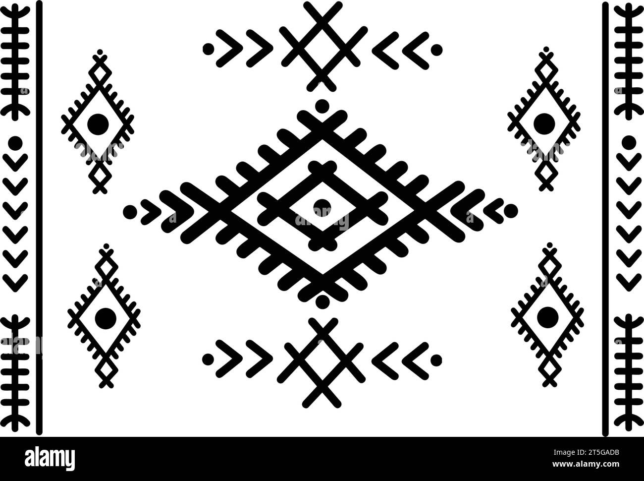 Berber-Symbol, Tifinagh, Berber-Design, Amazigh-Kultur, Amazigh-Tattoo.Vektor-Illustration. Stock Vektor