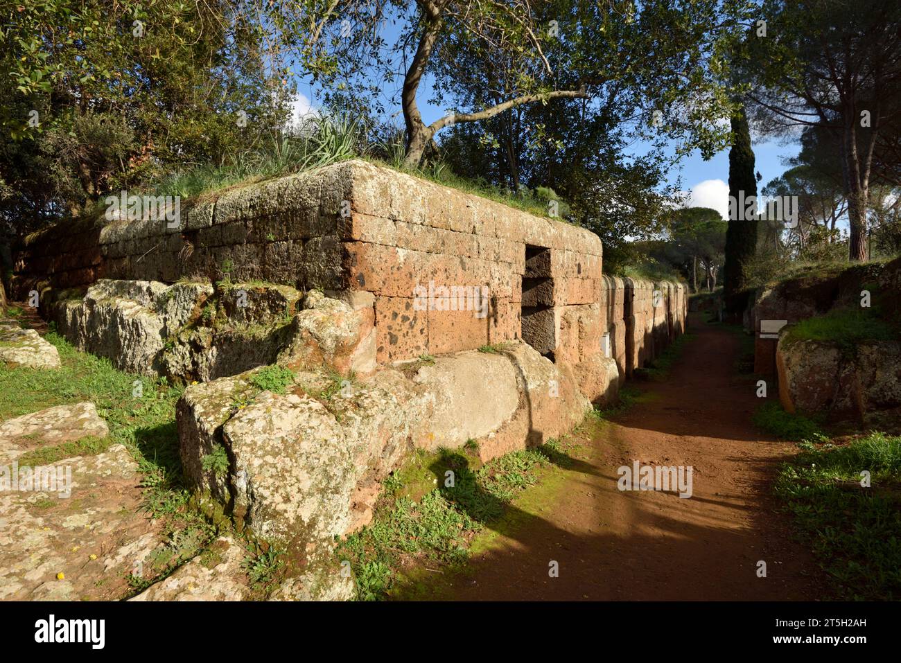 Necropoli della Banditaccia, etruskische Nekropole, Cerveteri, Latium, Italien Stockfoto