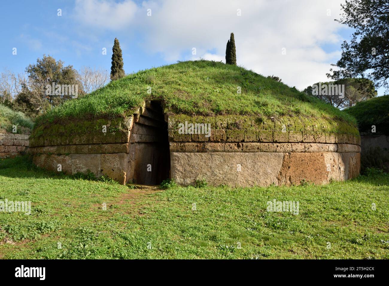 Necropoli della Banditaccia, etruskische Nekropole, Cerveteri, Latium, Italien Stockfoto
