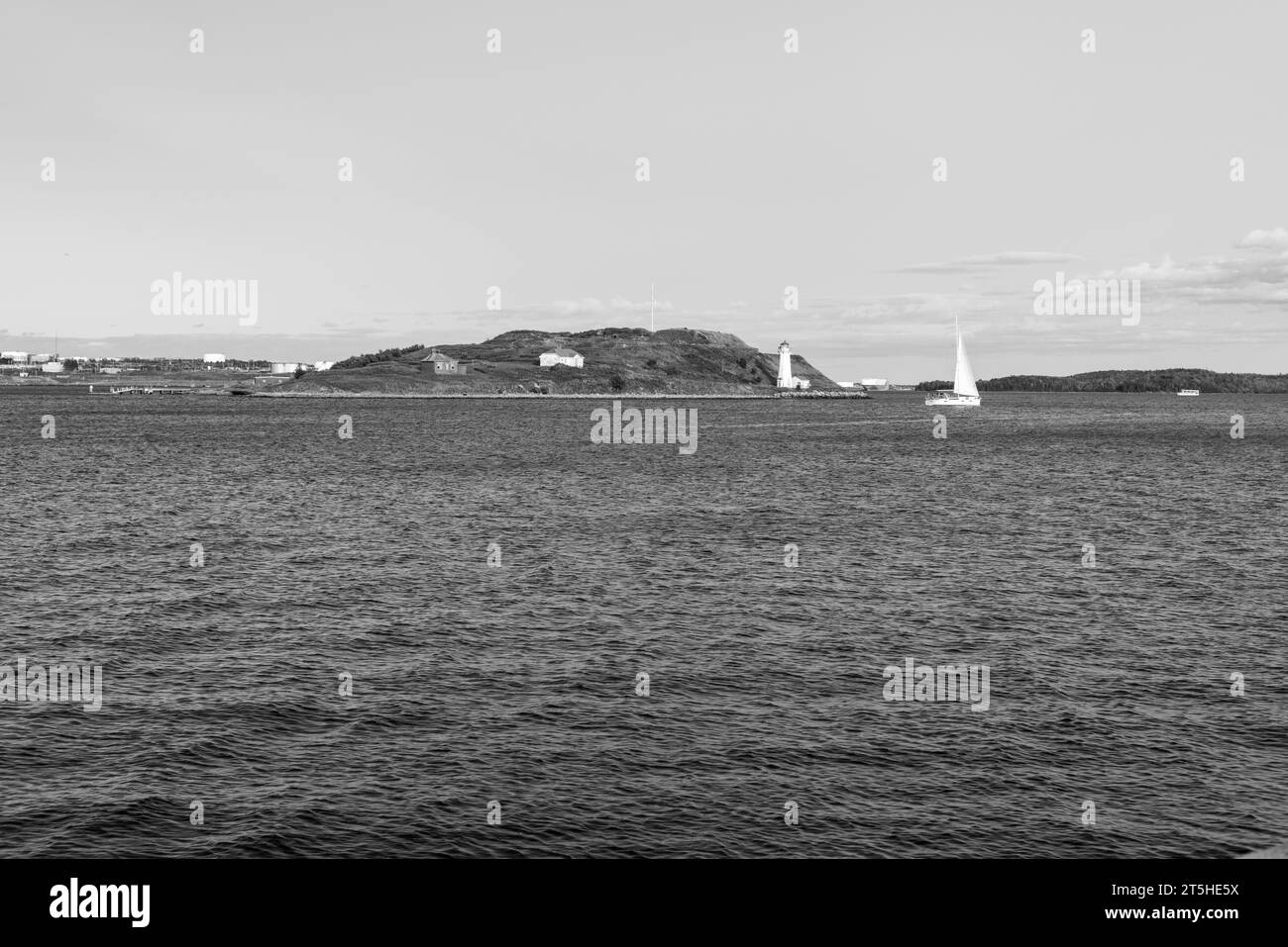 Blick auf die Bucht gegen den Himmel Stockfoto