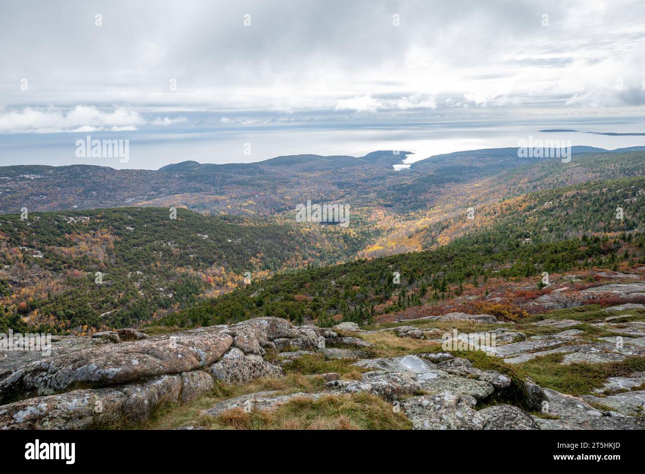 Blick auf den Acadia-Nationalpark vom Cadillac Mountain Stockfoto