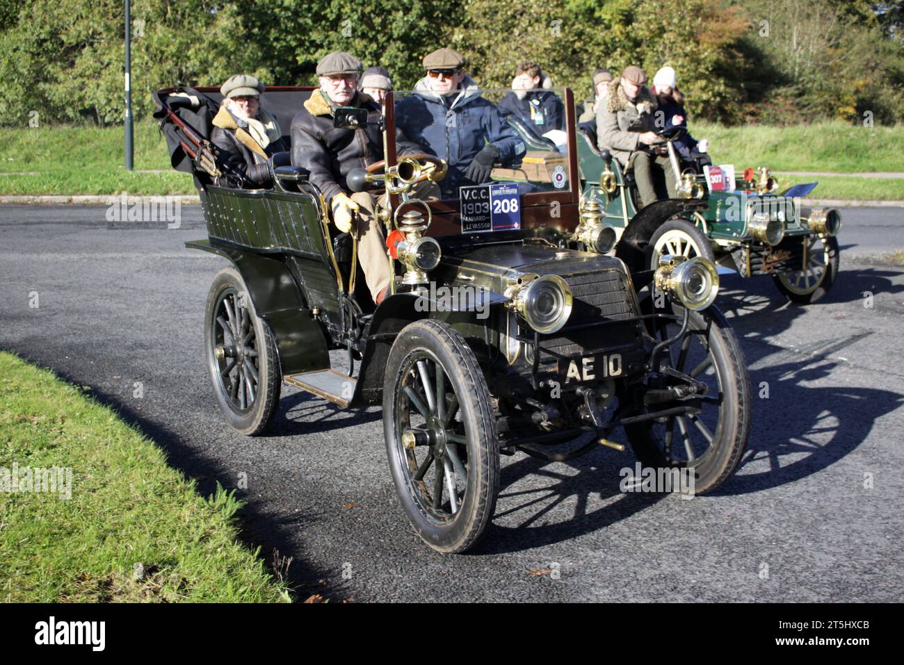 1903 nahm Panhard-Levassor an der Rennstrecke von London nach Brighton 2023 Teil Stockfoto