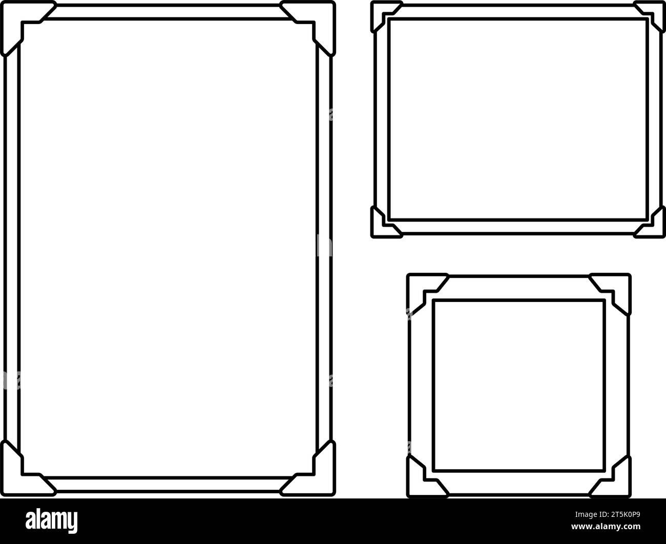 Fotoecken für Fotoalbum im Retro-Stil Stock Vektor