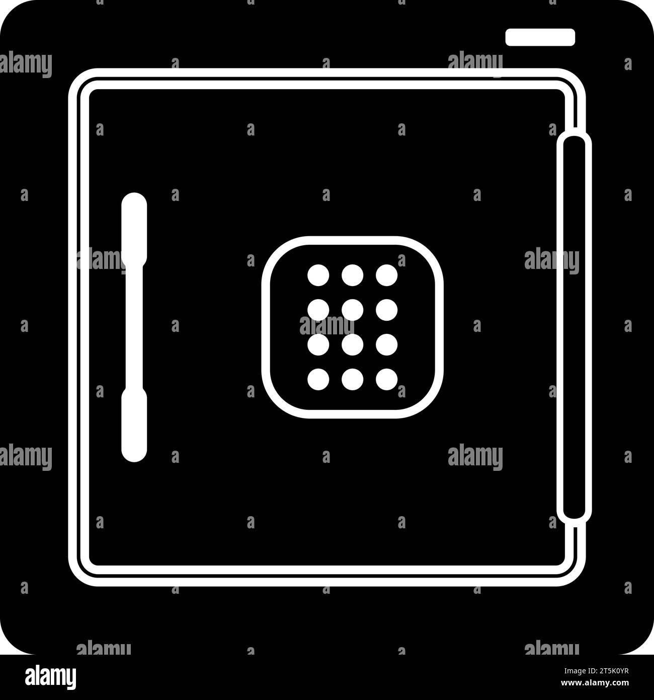 Persönlicher Safe oder stabile Box zur Aufbewahrung von Wertsachen im Vektor Stock Vektor