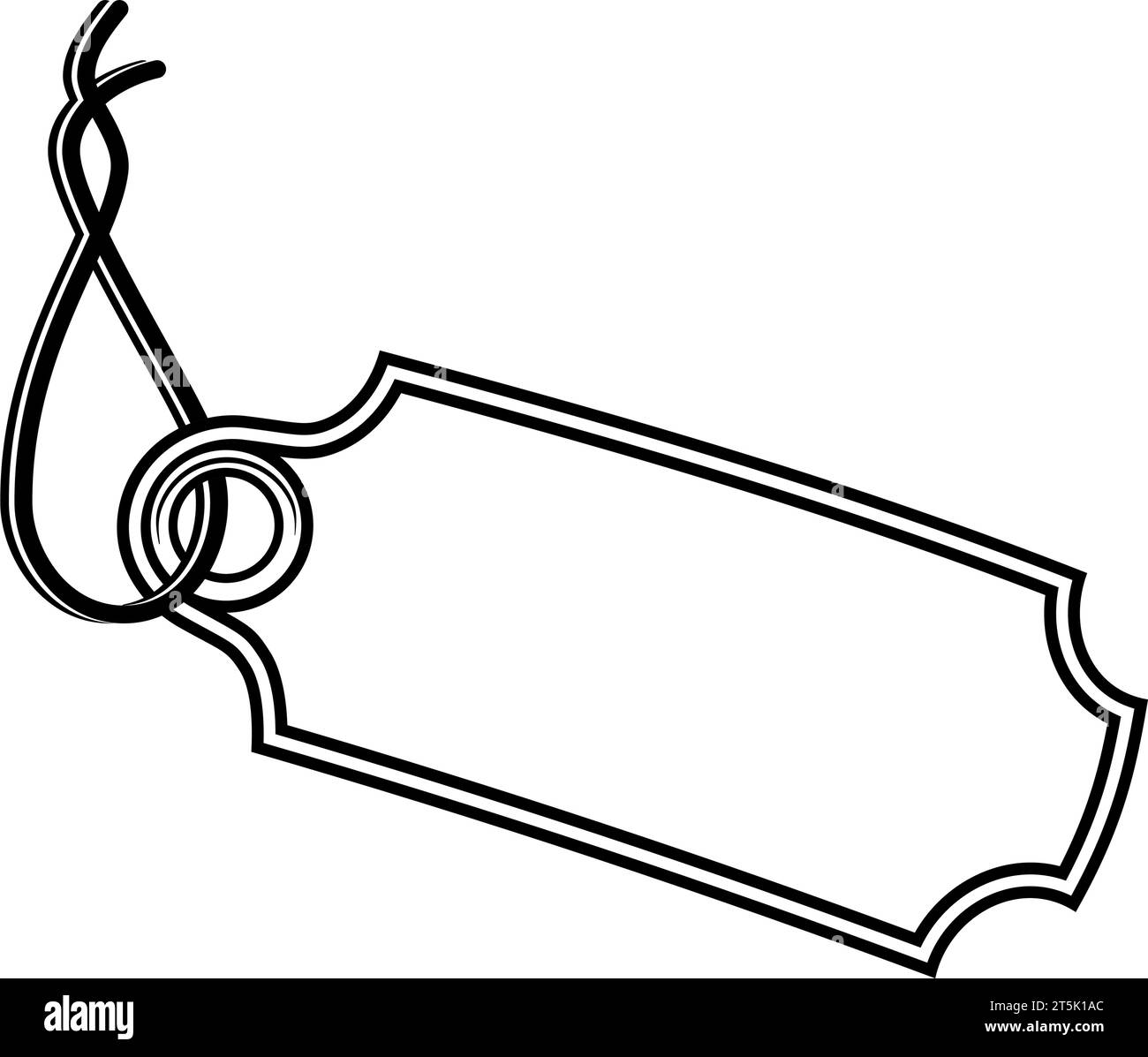 Kleideranhänger oder Schaukelticket in einem schicken Design-Vektor Stock Vektor