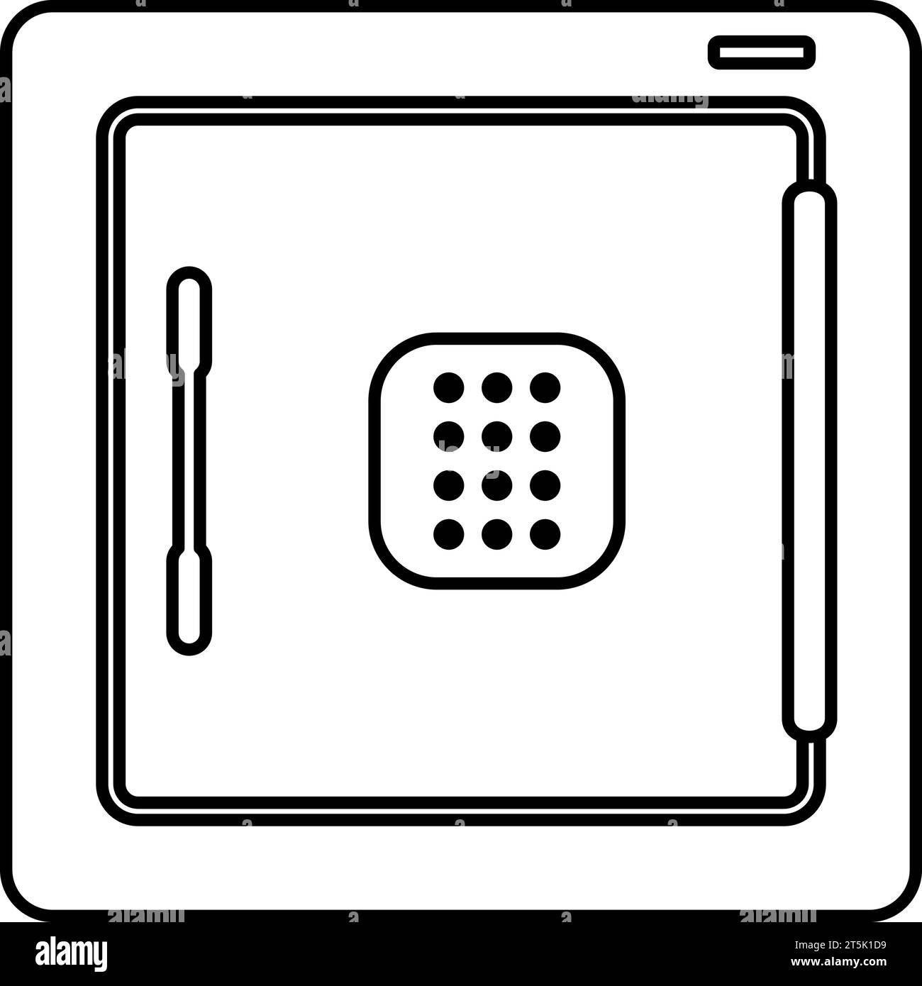 Persönlicher Safe oder stabile Box zur Aufbewahrung von Wertsachen im Vektor Stock Vektor