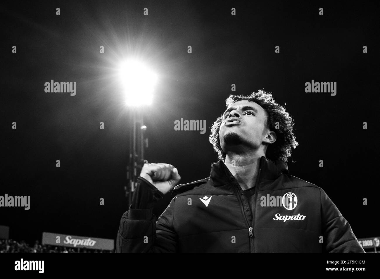 Joshua Zirkzee (Bologna) während des italienischen Spiels der Serie A zwischen Bologna 1-0 Lazio im Renato Dall Ara Stadion am 3. November 2023 in Bologna, Italien. Quelle: Maurizio Borsari/AFLO/Alamy Live News Stockfoto