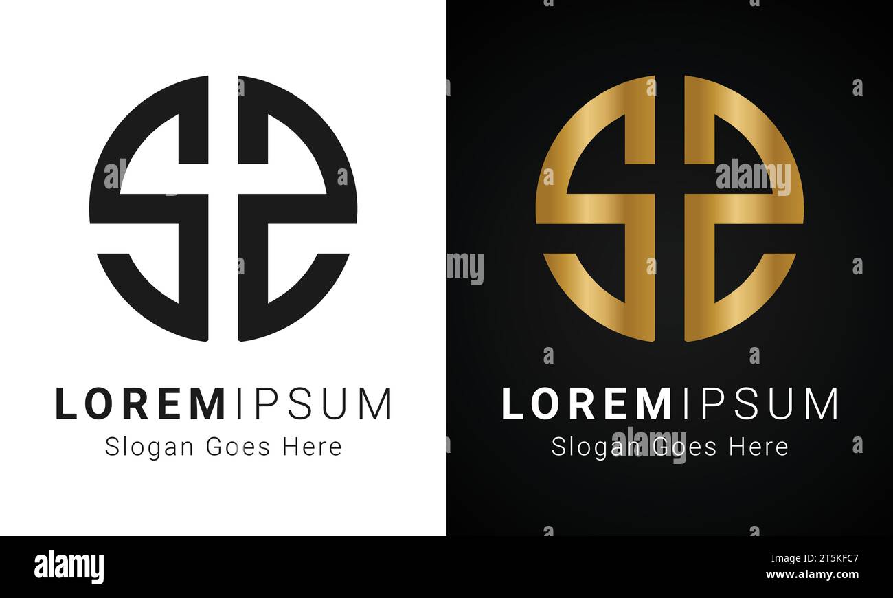 Luxuriöses Initial-SS-Monogramm-Logo-Design Stock Vektor