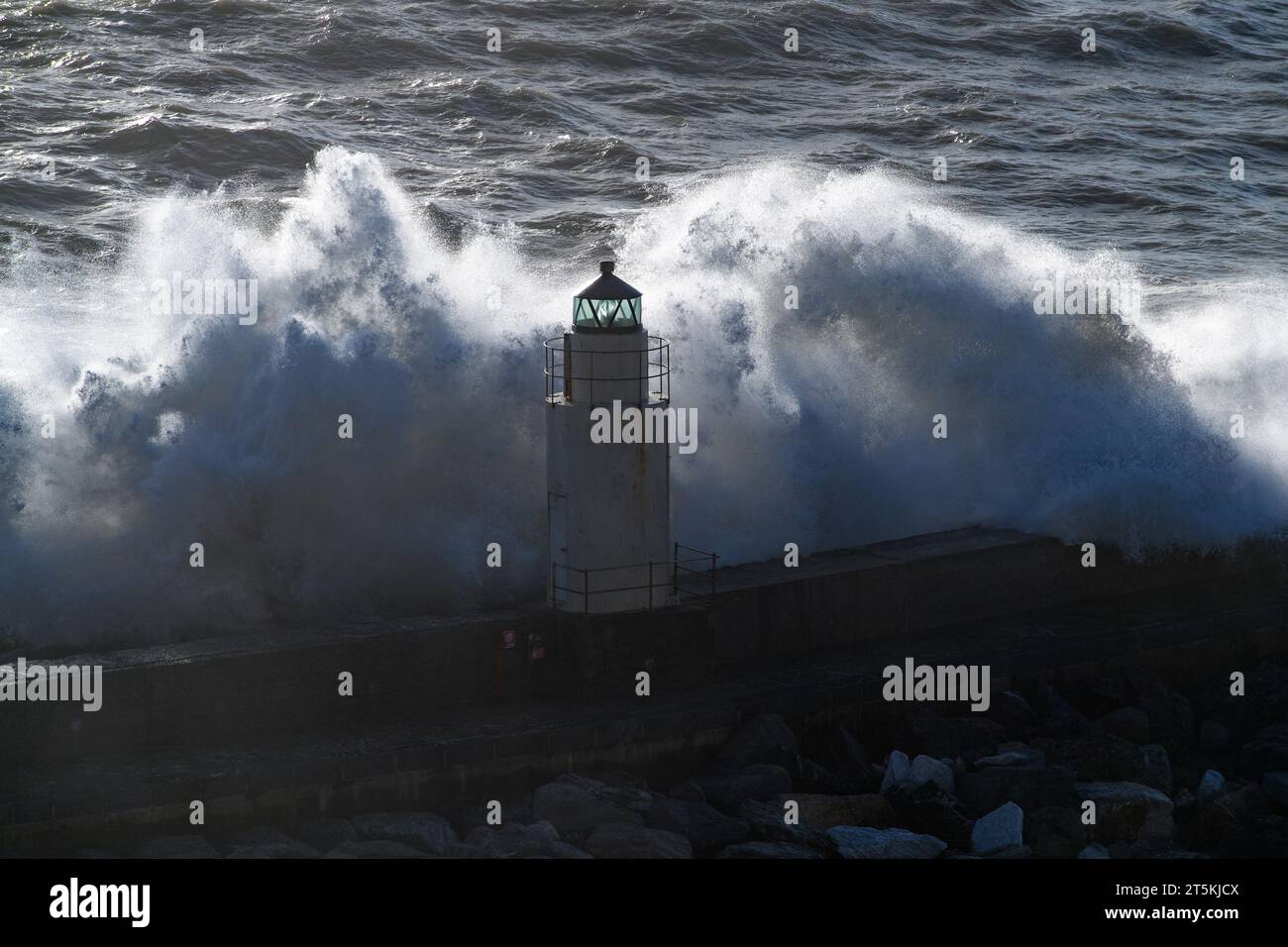 Sturm Camosgli Ligurien Stockfoto