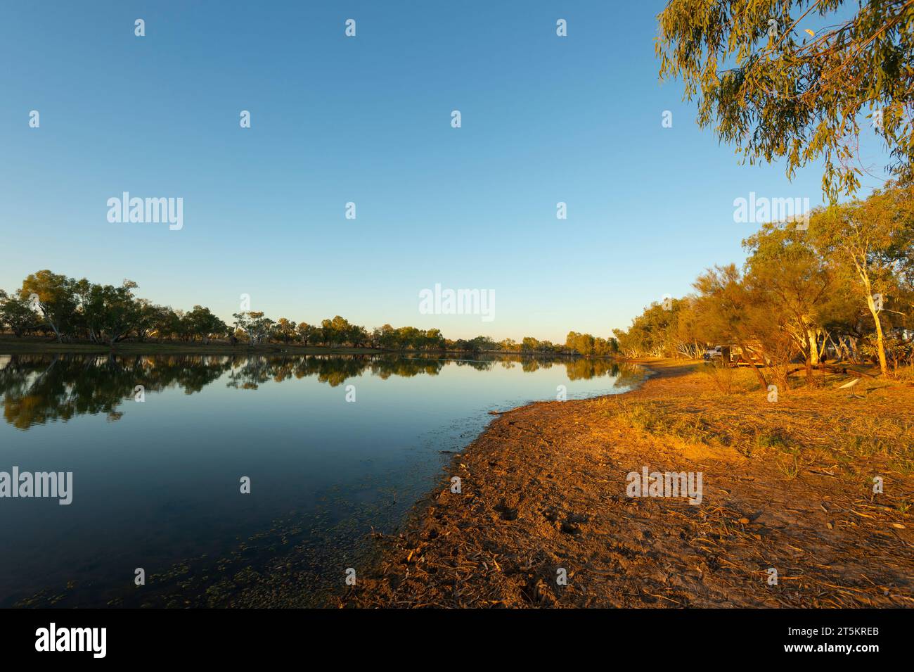 Malerischer Blick auf Lake Stretch oder Nyarna, Canning Stock Route, Western Australia, Australien Stockfoto