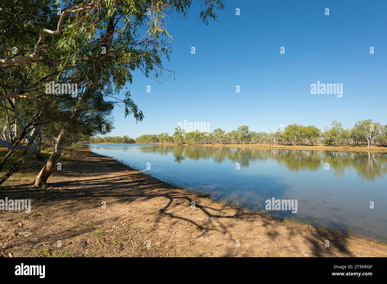 Malerischer Blick auf Lake Stretch oder Nyarna, Canning Stock Route, Western Australia, Australien Stockfoto