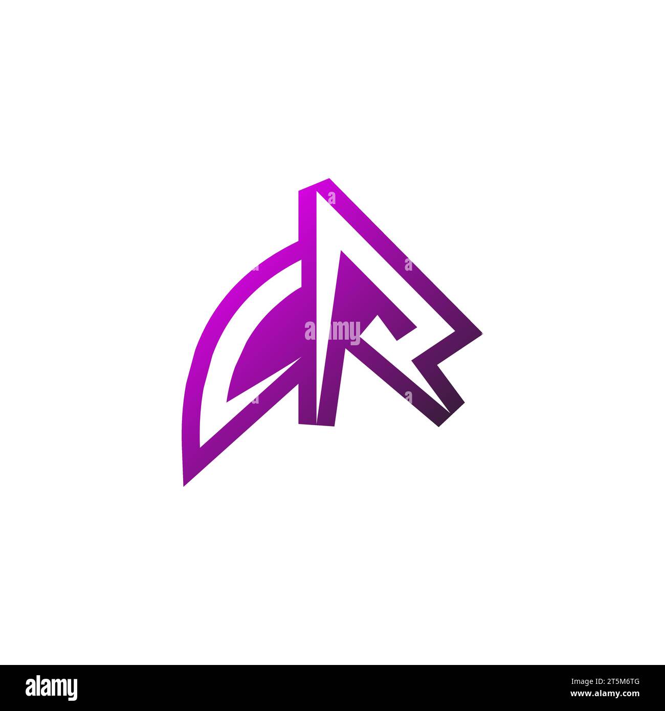 CR Premium Emblem Logo Initial Esport und Gaming Design Konzept Stock Vektor