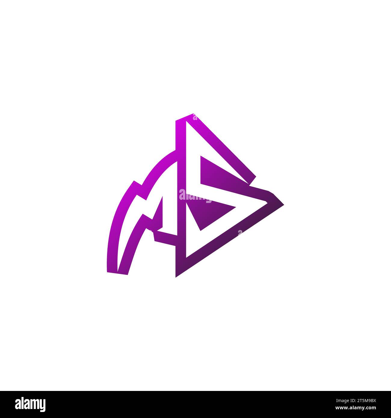 Ms Premium Emblem-Logo – anfängliches Esport- und Gaming-Design-Konzept Stock Vektor