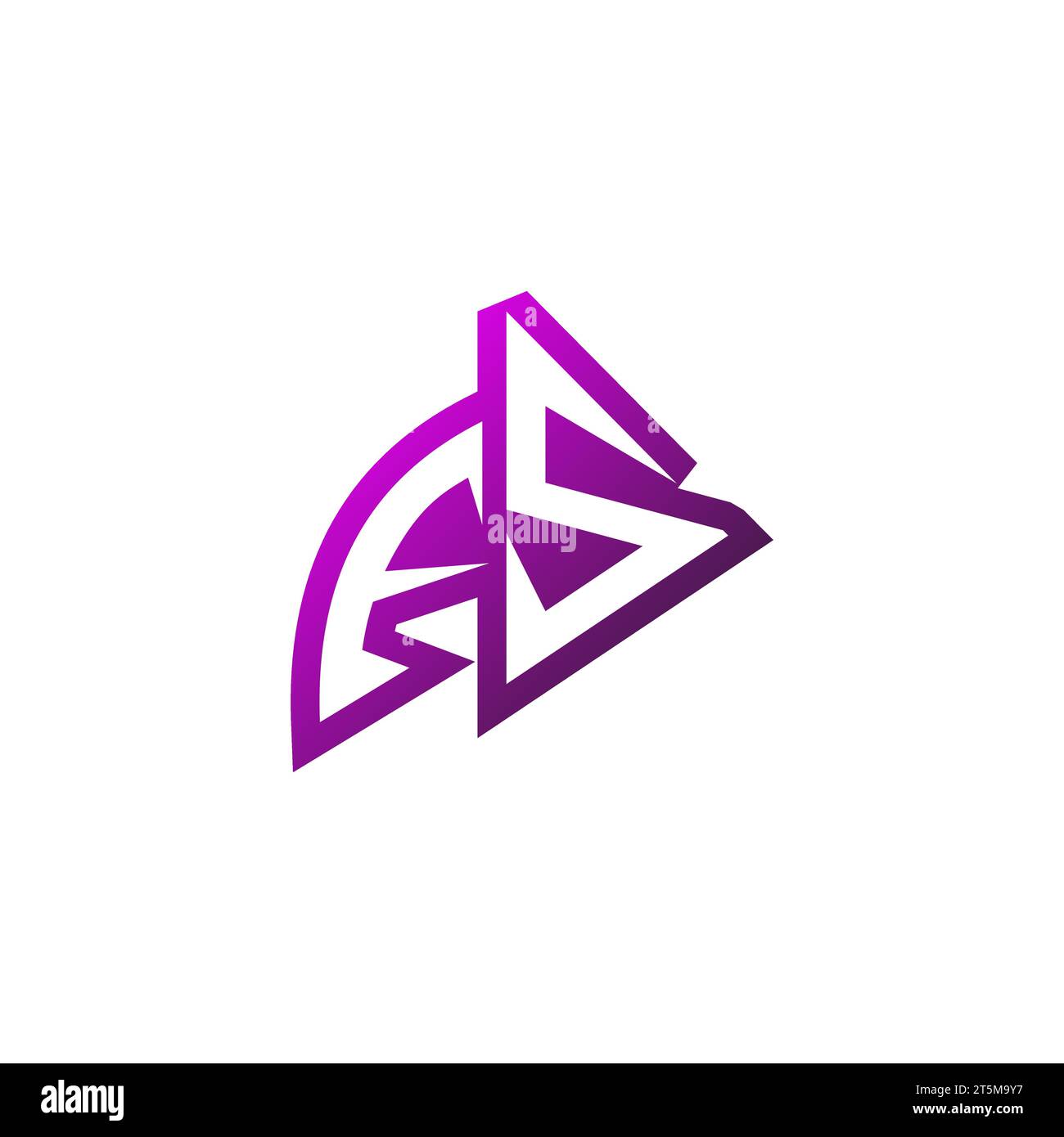 FS Premium Emblem-Logo – anfängliches Esport- und Gaming-Design-Konzept Stock Vektor