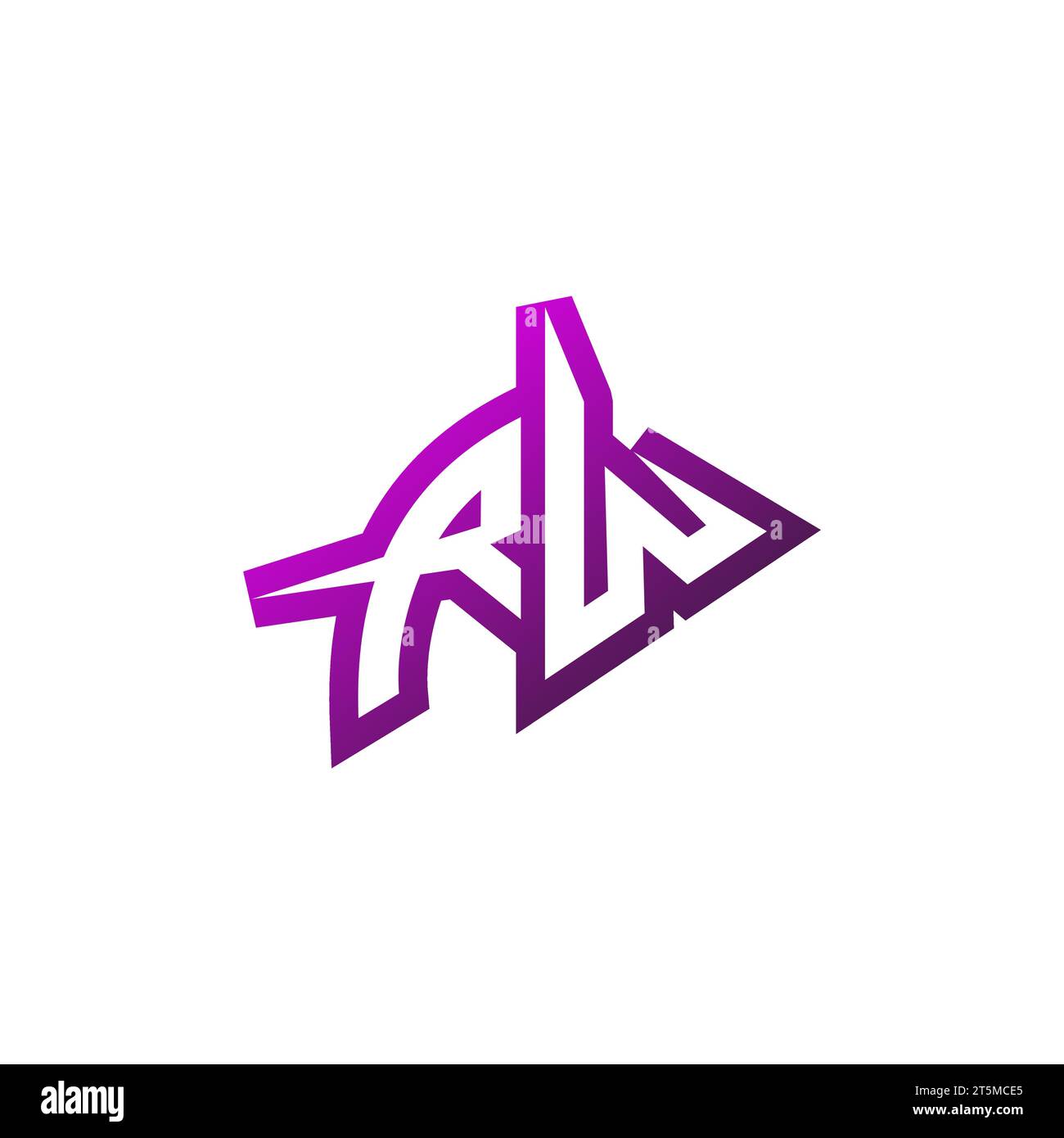 RW Premium Emblem Logo Initial Esport und Gaming Design Konzept Stock Vektor