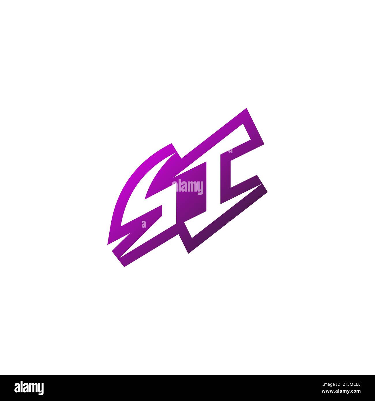 SI Premium Emblem Logo Initial Esport und Gaming Design Konzept Stock Vektor