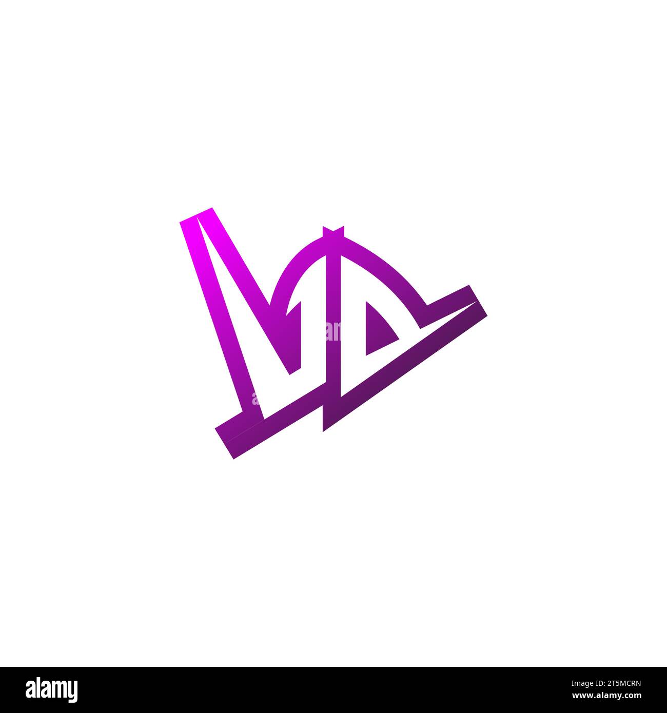 VD Premium Emblem Logo – anfängliches Esport- und Gaming-Design-Konzept Stock Vektor
