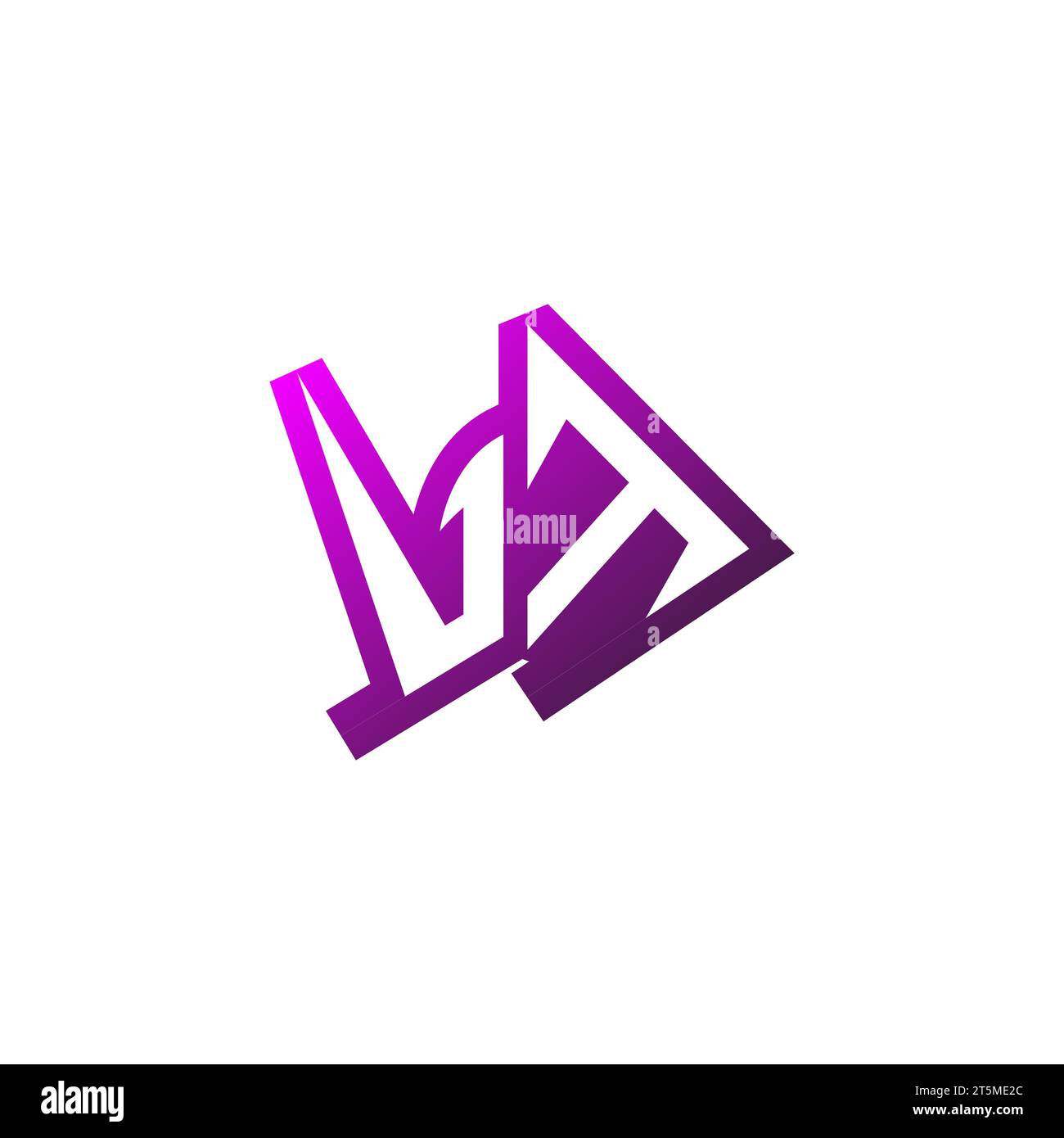 VT Premium Emblem Logo Initial Esport und Gaming Design Konzept Stock Vektor