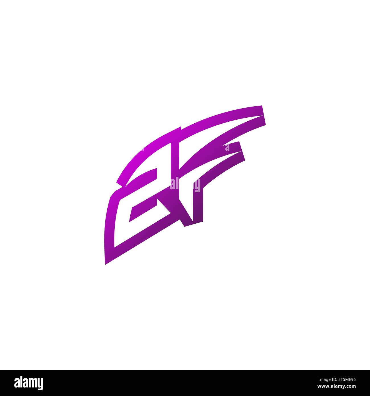 Das Design-Konzept des ZF Premium-Emblems und das Design-Logo für E-Sport und Gaming Stock Vektor