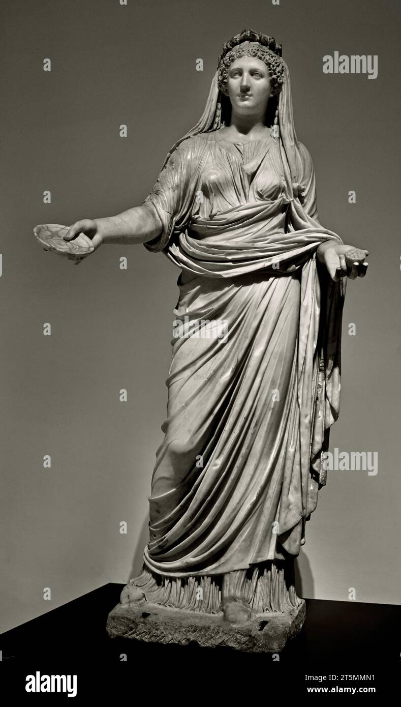 Die Priesterin ist bekannt als Livia aus Pompeji Macellum 1. Jahrhundert n. Chr nationales Archäologisches Museum von Neapel Italien. Stockfoto