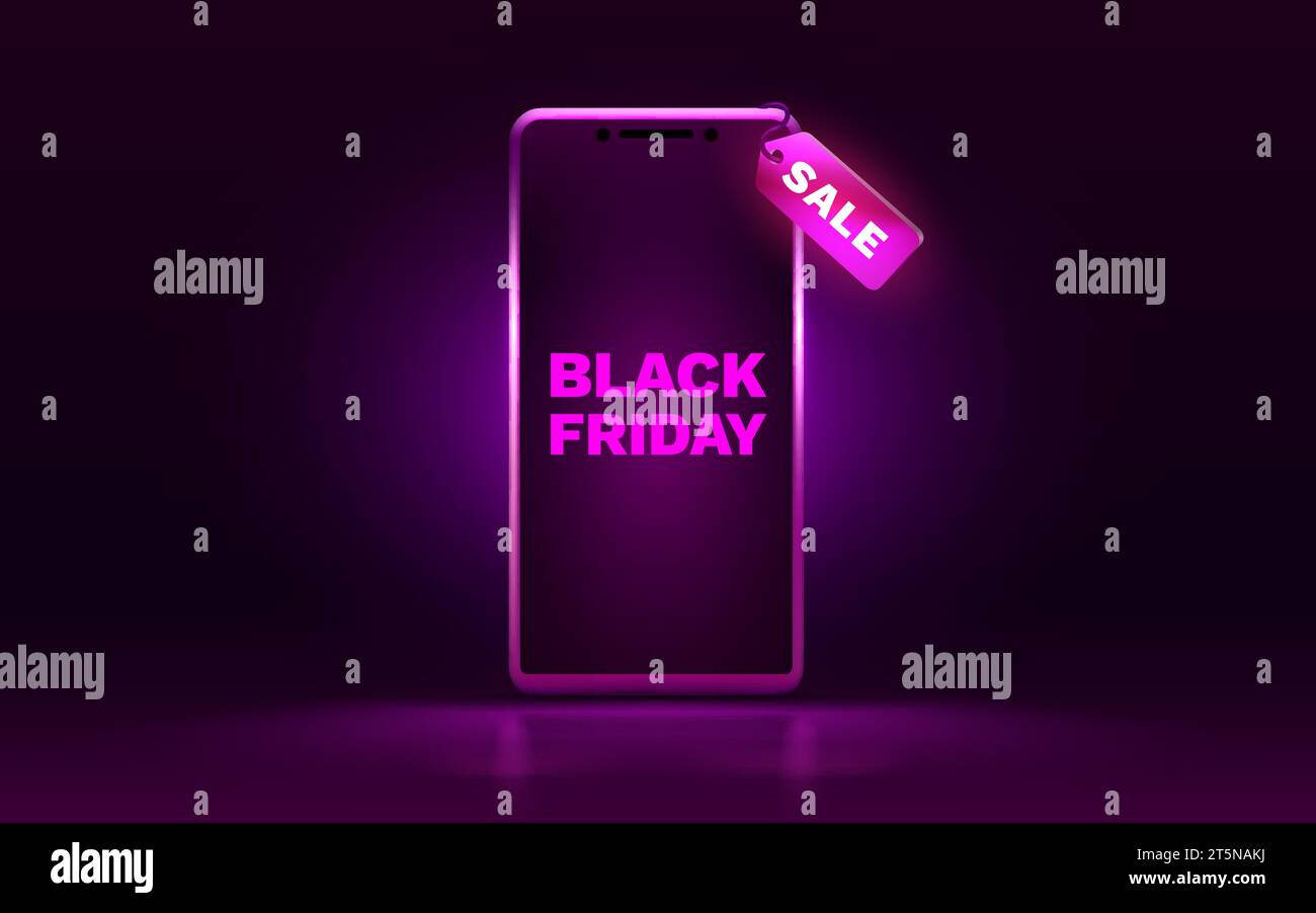 Black Friday Big Sale, Banner für den Angebotstag, Prozentsatz der Werbeaktion. Vektor Stock Vektor