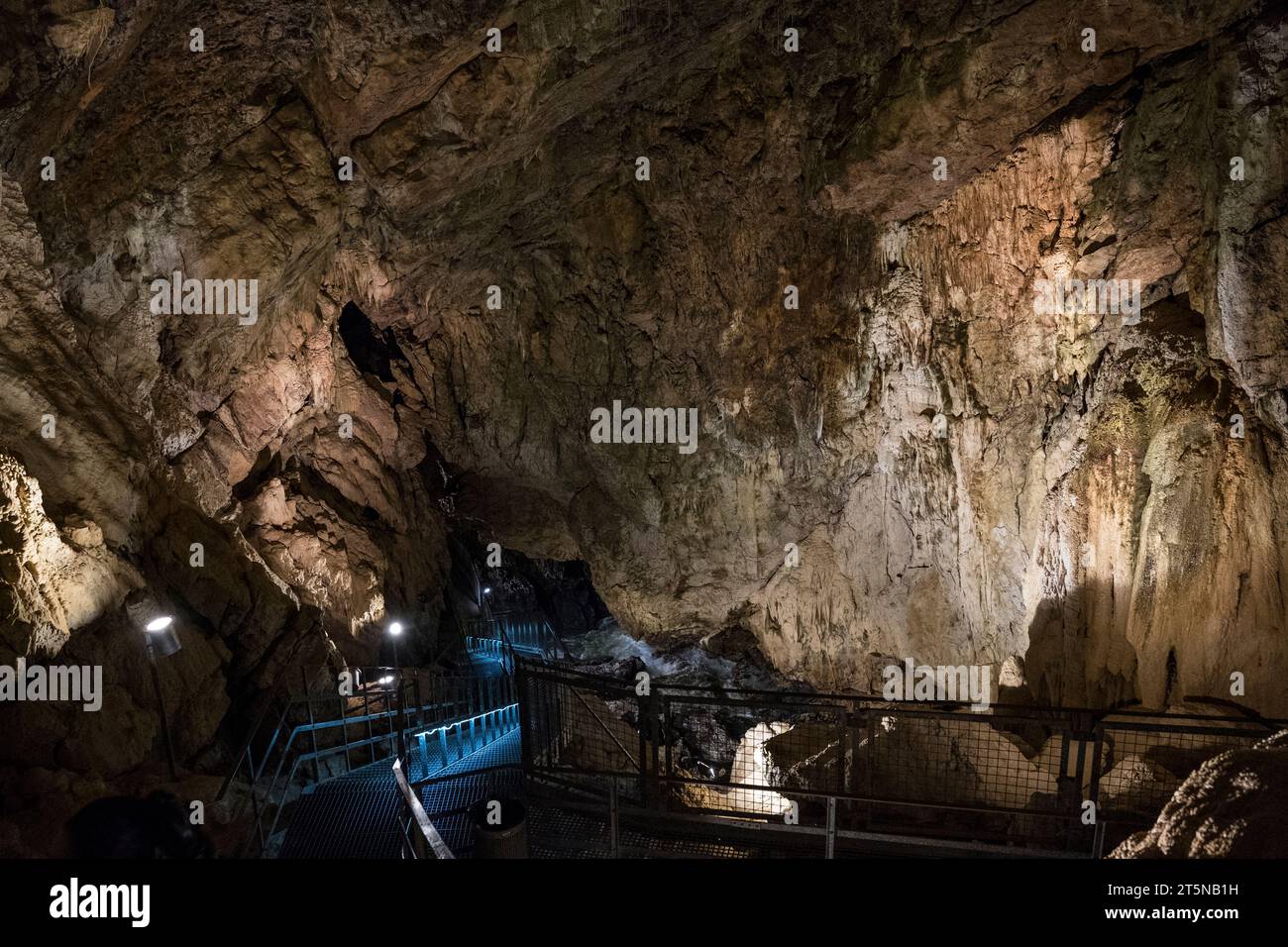 Höhlen von Vallorbe, Schweiz Stockfoto