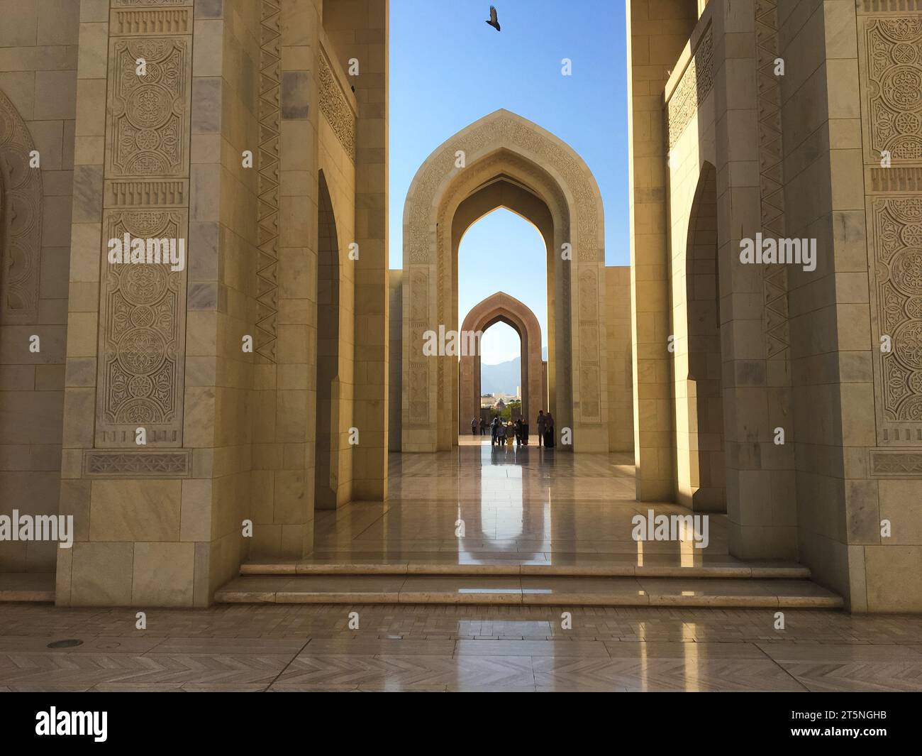 Sultan Qaboos Grand Mosque, Muscat, Oman. Stockfoto