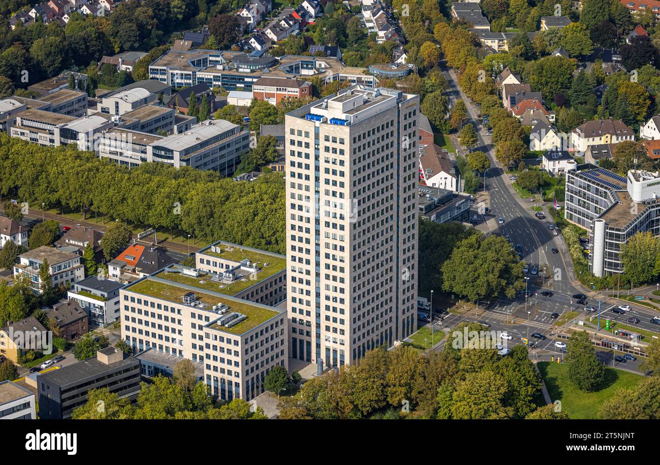 Luftaufnahme, WestCom Medien Hochhaus, Westfalendamm, Dortmund, Ruhrgebiet, Nordrhein-Westfalen, Deutschland, Luftbild, WestCom Media Tower Stockfoto